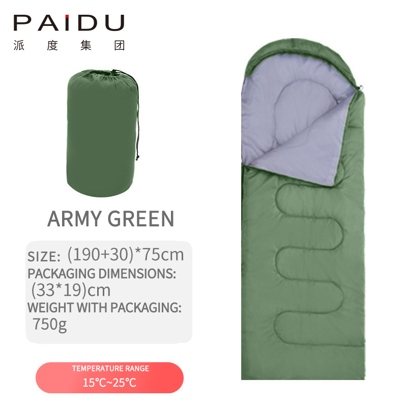 Paidu Sleeping Bag Anti-Kick Hollow Cotton Summer Spring Outdoor Indoor Nap Neutral Solid Color Adult Cotton