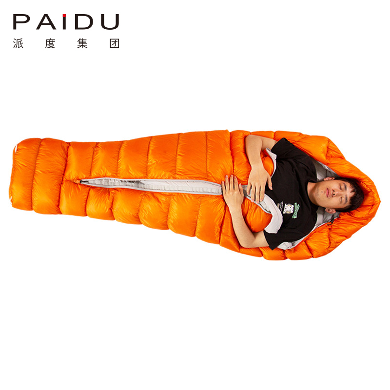 Paidu 210 * 75 * 40cm Outdoor Camping Lightweight Duck Down Sleeping Bag for Adult Self Driving Tour Four Seasons Camping Mountaineering Warm Mommy Down Sleeping Bag