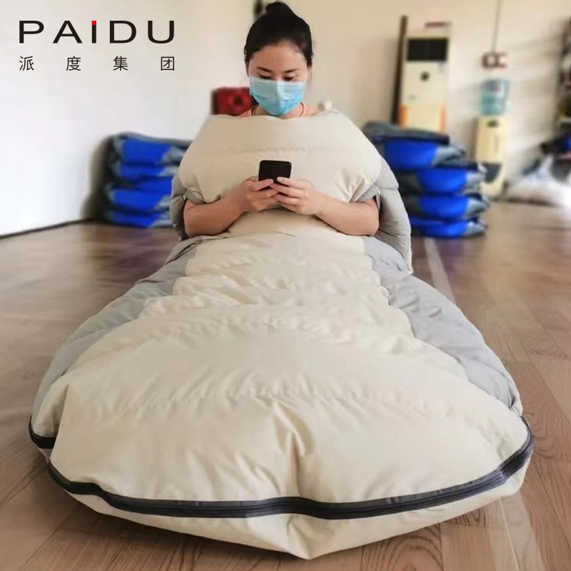 Paidu Wholesale egg shaped down stretch sleeping bags, white duck down sleeping bags, outdoor camping splicing down sleeping bags, lunch sleeping bags