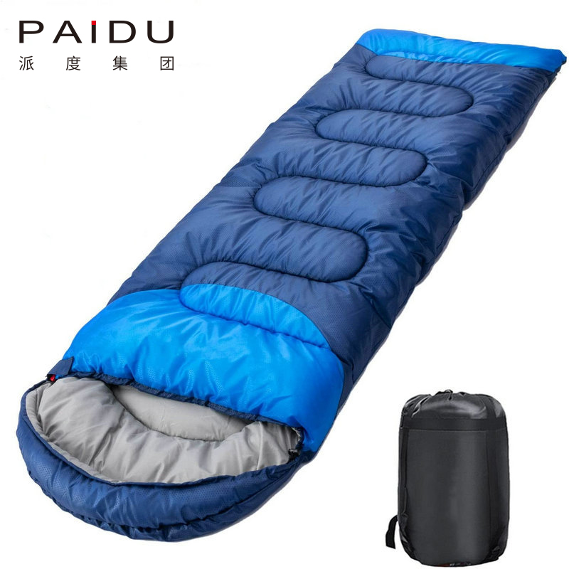 Paidu Factory Envelope Color Matching Outdoor Sleeping Bag Adult Camping Sleeping Bag