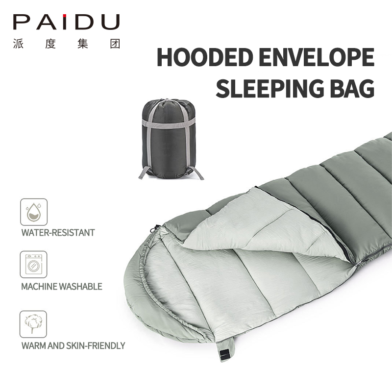 Paidu Sleeping Bag Adult Hooded Outdoor Warm Travel Sleeping Bag Camping Quilt Office