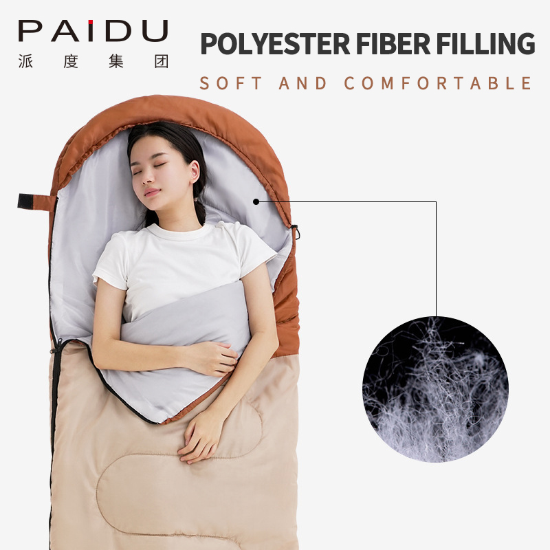 Paidu Light Sand Wholesale of adult seasonal spliced sleeping bags, single person indoor lunch break, dirt free sleeping bags