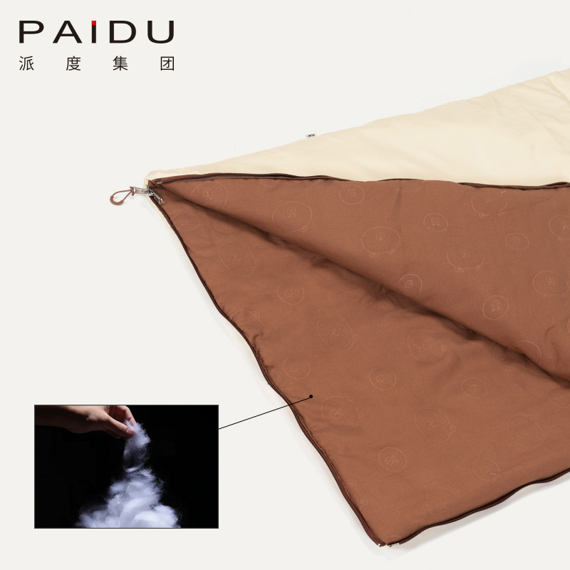 Paidu 220*72cm Co branded Vitality Brown Bear Sally Warm Adult Single Portable Sleeping Bag