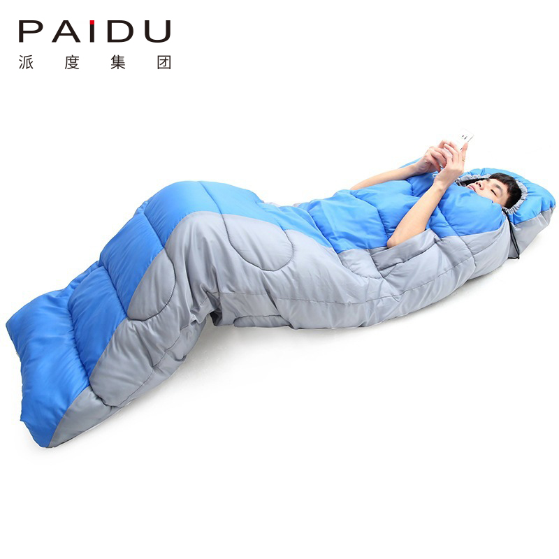 Paidu Envelope With Hat Sleeping Bag Manufacturers Wholesale Spring And Autumn Outdoor Four Seasons Adult Thickened Warm Lunch Ultra-Light Can Reach