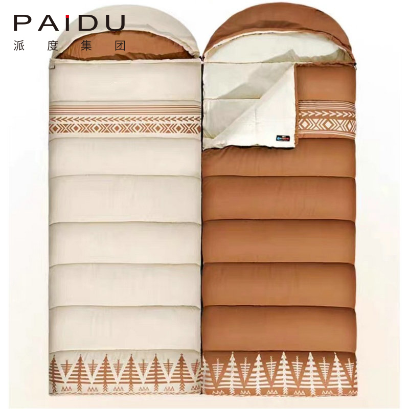 Paidu Adult Sleeping Bag Warm Sleeping Bag Outdoor Winter Thickened Camping Double Down Four Seasons Universal