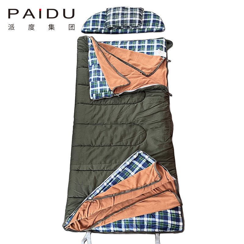 Paidu Peak Outdoor 4.5Kg Double Sleeping Bag Double Warm Detachable Sleeping Bag With Pillow Road Trip Camping Camping