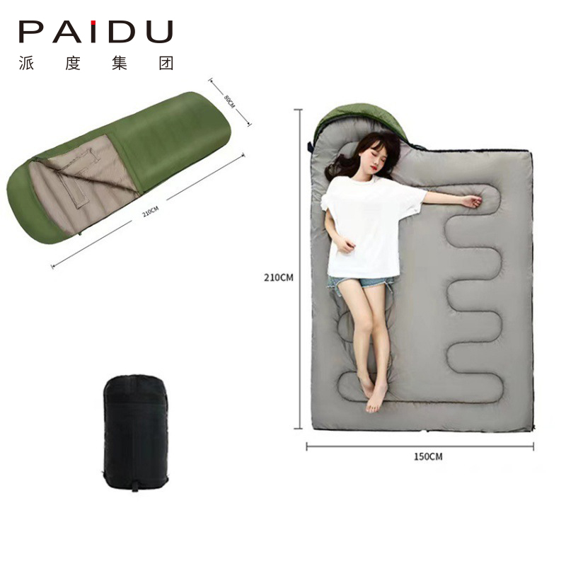 Paidu Outdoor Sleeping Bag Adult Camping Lunch Break Indoor Thickened Warm Can Be Spliced Cold Anti-Freezing Sleeping Bag