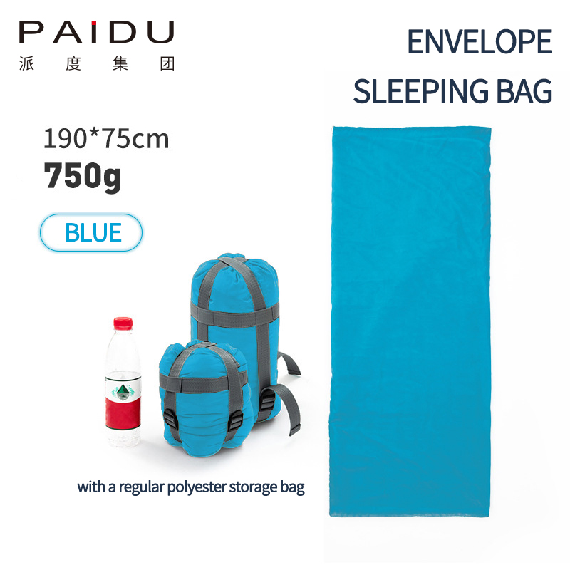 Paidu Envelope Sleeping Bag Camping Office Lunch Sleeping Bag Outdoor Supplies Mini Compact Adult Outdoor Blue 750g