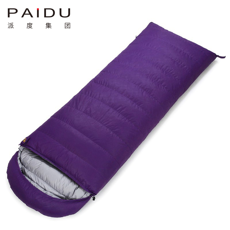 Paidu 210*80cm Outdoor Down Sleeping Bag, Four Seasons Universal, Thickened and Warm White Goose Down Envelope, Convenient and Cold proof, Lunch Rest Adult Sleeping Bag