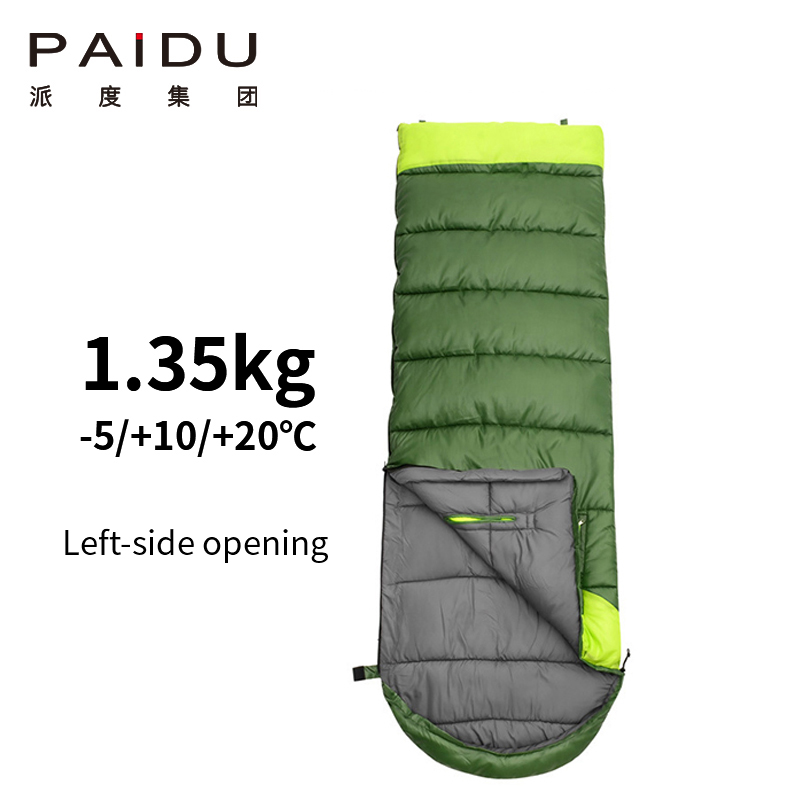 Paidu Outdoor Spring and Autumn Thick and Warm Indoor Lunch Rest Camping Two Couples Can Reach out and Splice Travel Dirt Isolation Cotton Sleeping Bag