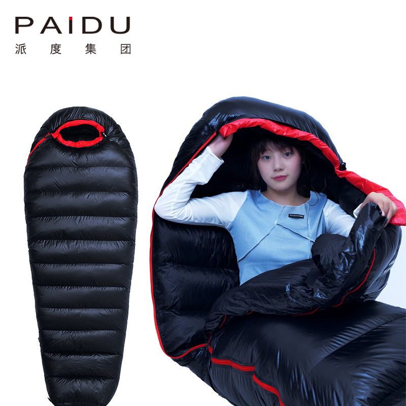 Paidu 400T Down Feather Outdoor Adult Ultra Light Mummy Down Sleeping Bag Camping Thickened and Warm Duck Down Sleeping Bag