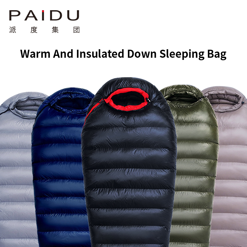Paidu 210 * 75 * 40cm Outdoor Camping Lightweight Duck Down Sleeping Bag Adult Self Driving Tour Four Seasons Camping and Mountaineering