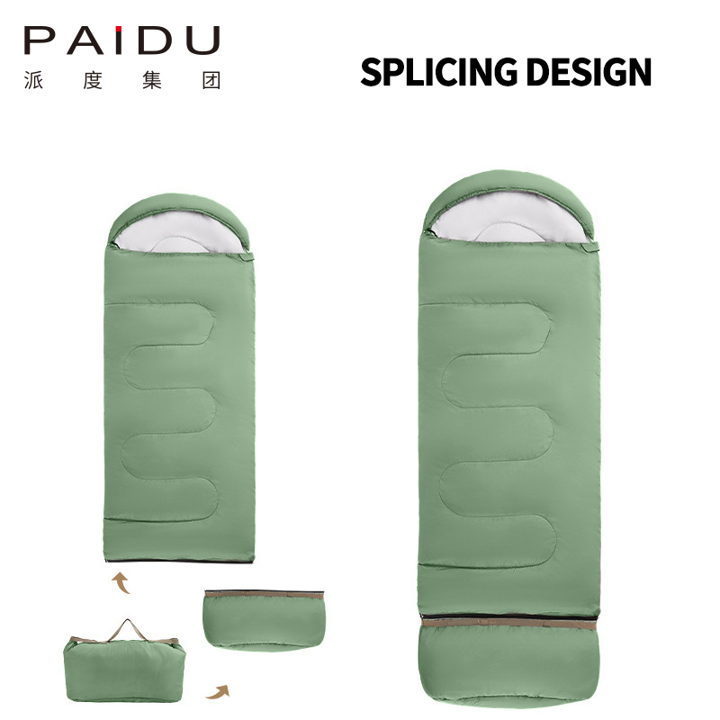 Paidu Spring Autumn Sleeping Bag Camping Home Lunch Break Portable Hotel Dirt Can Be Spliced Single And Double Cotton Sleeping Bag