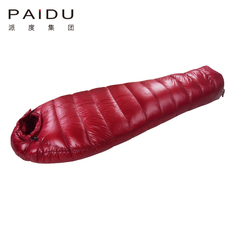 Paidu 400T Down Feather Outdoor Adult Ultra Light Mummy Down Sleeping Bag Camping Thickened and Warm Duck Down Sleeping Bag