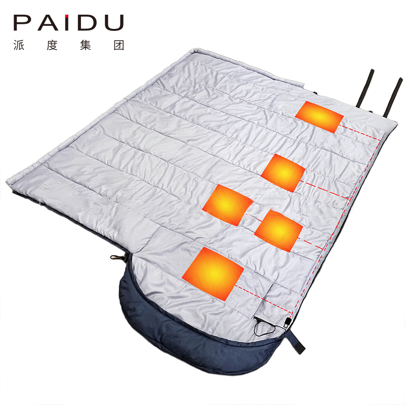 Paidu Outdoor Heating Envelope Sleeping Bag With Cap High-End Graphene Heating System Winter Nap