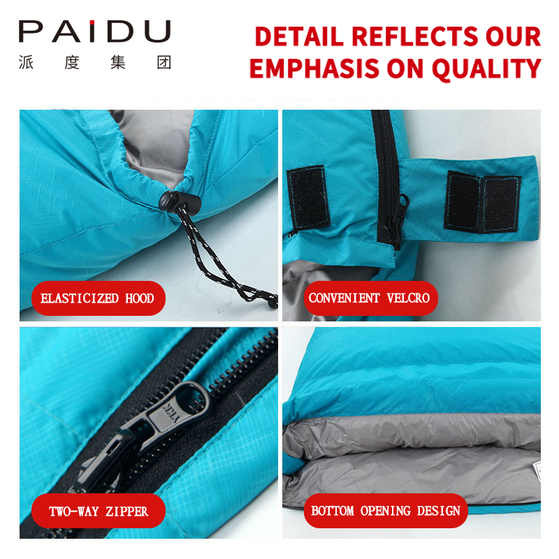 Paidu 210*80cm Outdoor Down Sleeping Bag, Four Seasons Universal, Thickened and Warm White Goose Down Envelope, Convenient and Cold proof, Lunch Rest Adult Sleeping Bag