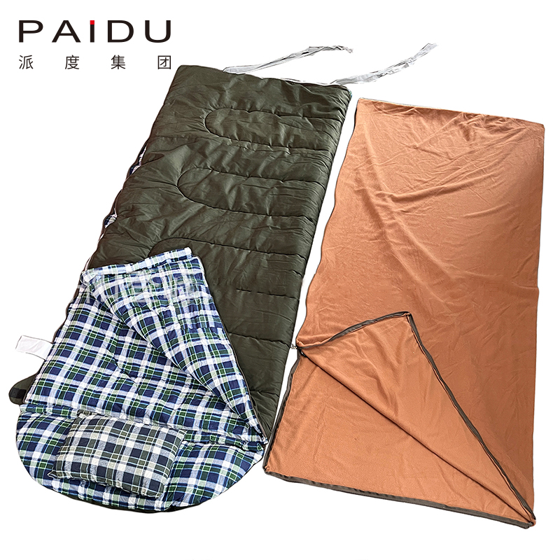Paidu Peak Outdoor 4.5Kg Double Sleeping Bag Double Warm Detachable Sleeping Bag With Pillow Road Trip Camping Camping