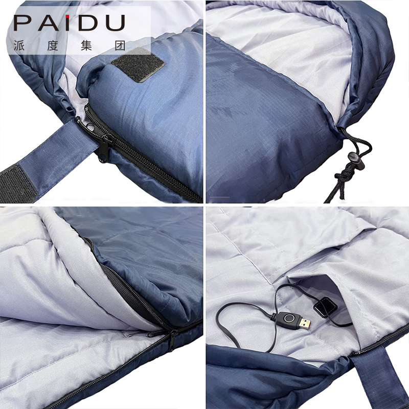 Paidu Outdoor Heating Envelope Sleeping Bag With Cap High-End Graphene Heating System Winter Nap