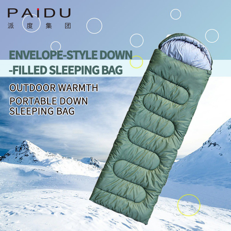 Paidu Outdoor Sleeping Bag Adult Camping Lunch Break Indoor Thickened Warm Can Be Spliced Cold Anti-Freezing Sleeping Bag