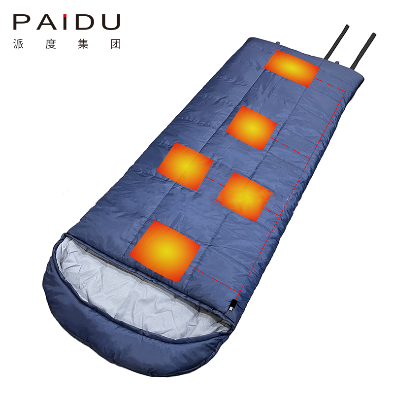 Paidu Outdoor Heating Envelope Sleeping Bag With Cap High-End Graphene Heating System Winter Nap
