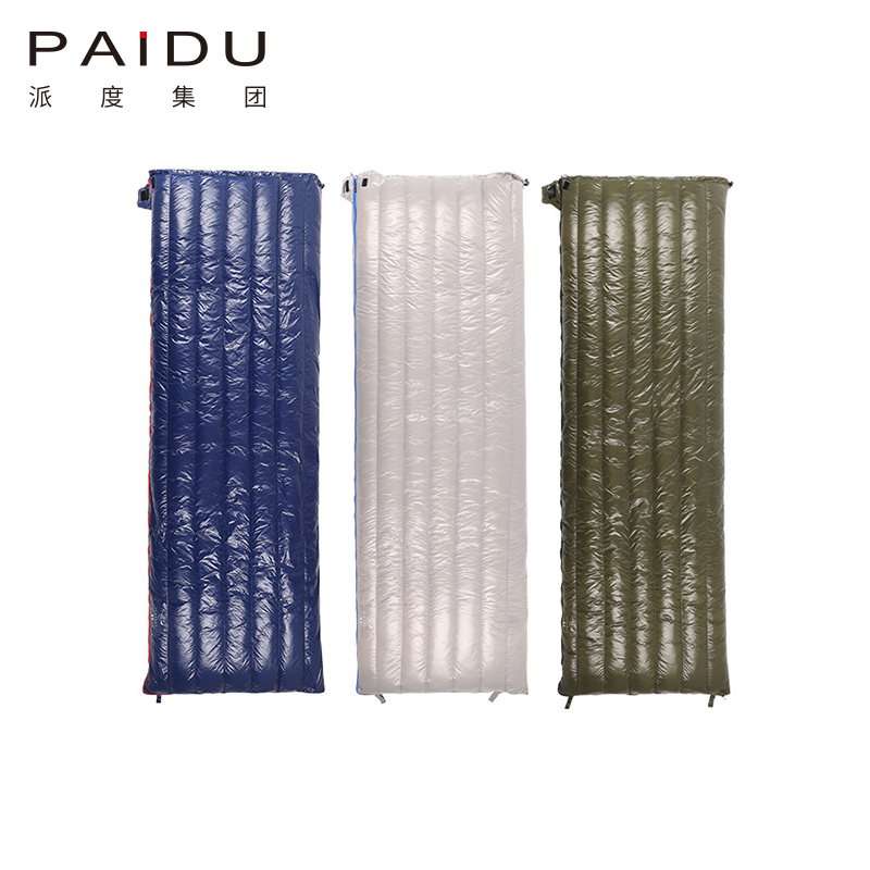 Paidu -5℃ Wholesale Lying Cicada Series Goose Down Sleeping Bag Ultra Light and Convenient Outdoor Splicing Double Camping Spring and Autumn Down Sleeping Bag