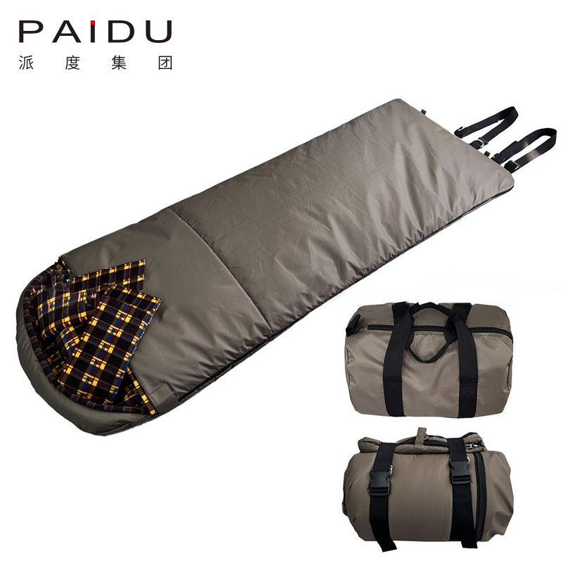 Paidu 4Kg Waterproof Fishing Sleeping Bag Oxford Flannel Cold Resistant 10 Degrees Below Zero
