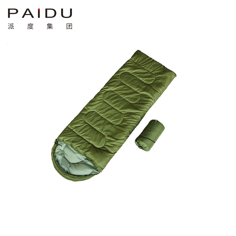 Paidu Outdoor Travel Envelope Sleeping Bag Adult camping road trip Warm Single Hat Style Four Seasons