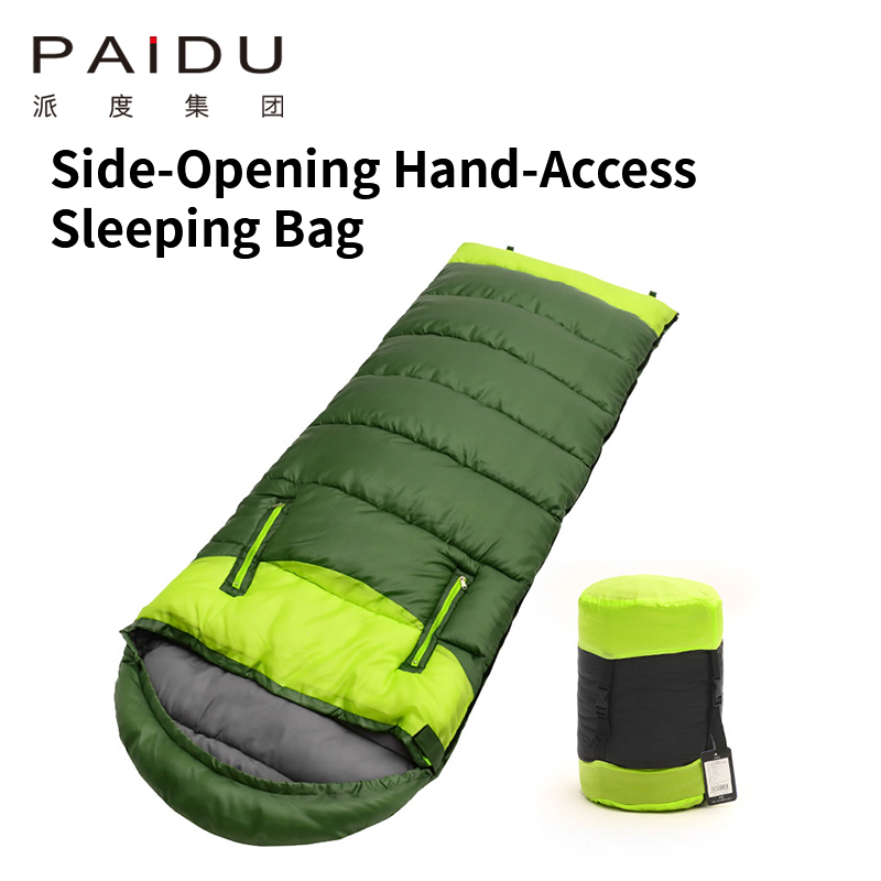 Paidu Outdoor Spring and Autumn Thick and Warm Indoor Lunch Rest Camping Two Couples Can Reach out and Splice Travel Dirt Isolation Cotton Sleeping Bag