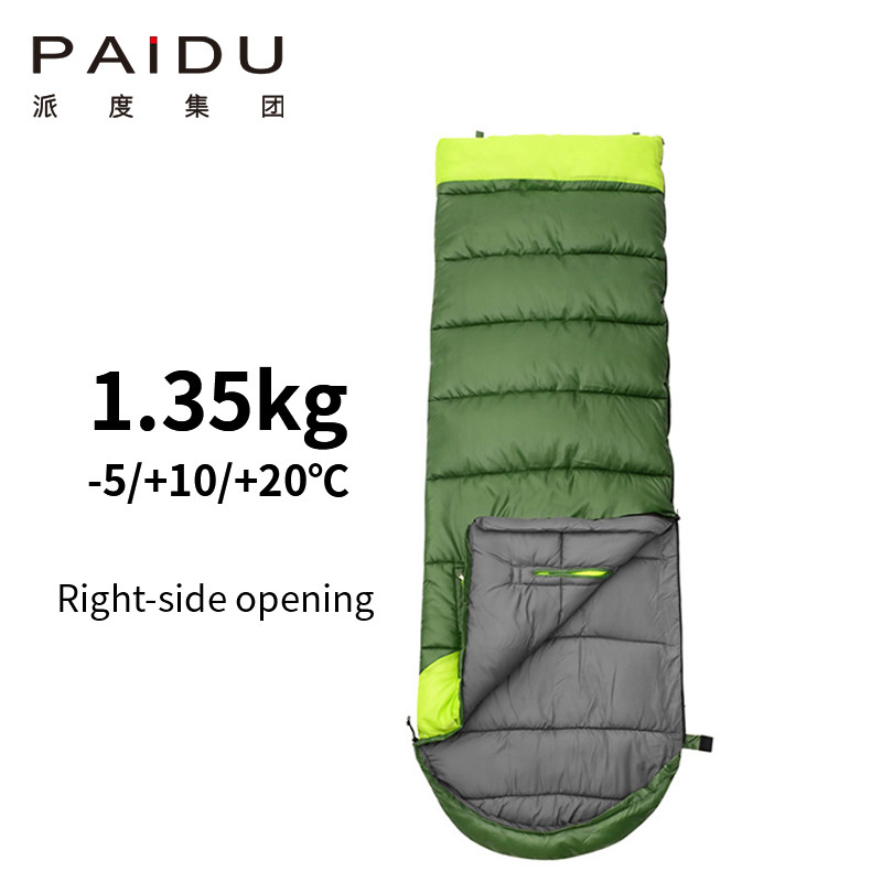 Paidu Outdoor Spring and Autumn Thick and Warm Indoor Lunch Rest Camping Two Couples Can Reach out and Splice Travel Dirt Isolation Cotton Sleeping Bag