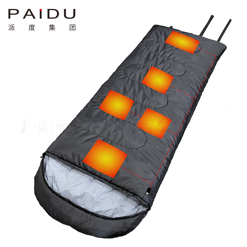 Paidu Outdoor Heating Envelope Sleeping Bag With Cap High-End Graphene Heating System Winter Nap