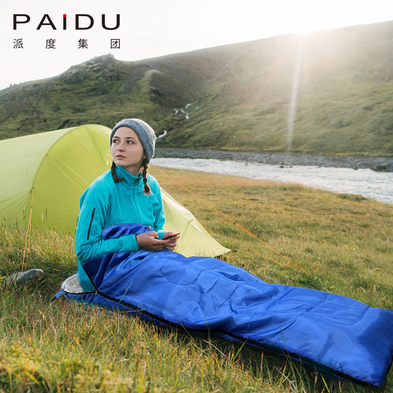 Paidu Envelope sleeping bag, outdoor camping sleeping bag, thickened adult hollow cotton winter sleeping bag