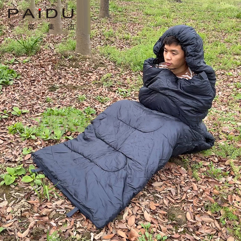 Paidu Outdoor Summer Envelope Sleeping Bag With Cap Ultra-Light Portable Waterproof Outdoor Camping Picnic