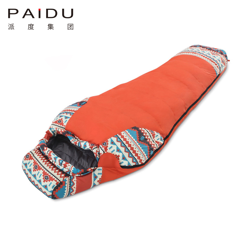 Paidu 220 * 80 * 50cm Adult down sleeping bag, outdoor camping sleeping bag, camping warm white duck down sleeping bag