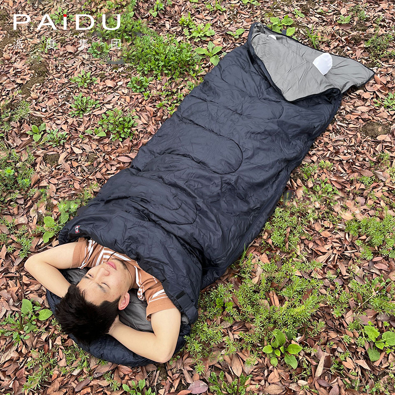 Paidu Outdoor Summer Envelope Sleeping Bag With Cap Ultra-Light Portable Waterproof Outdoor Camping Picnic