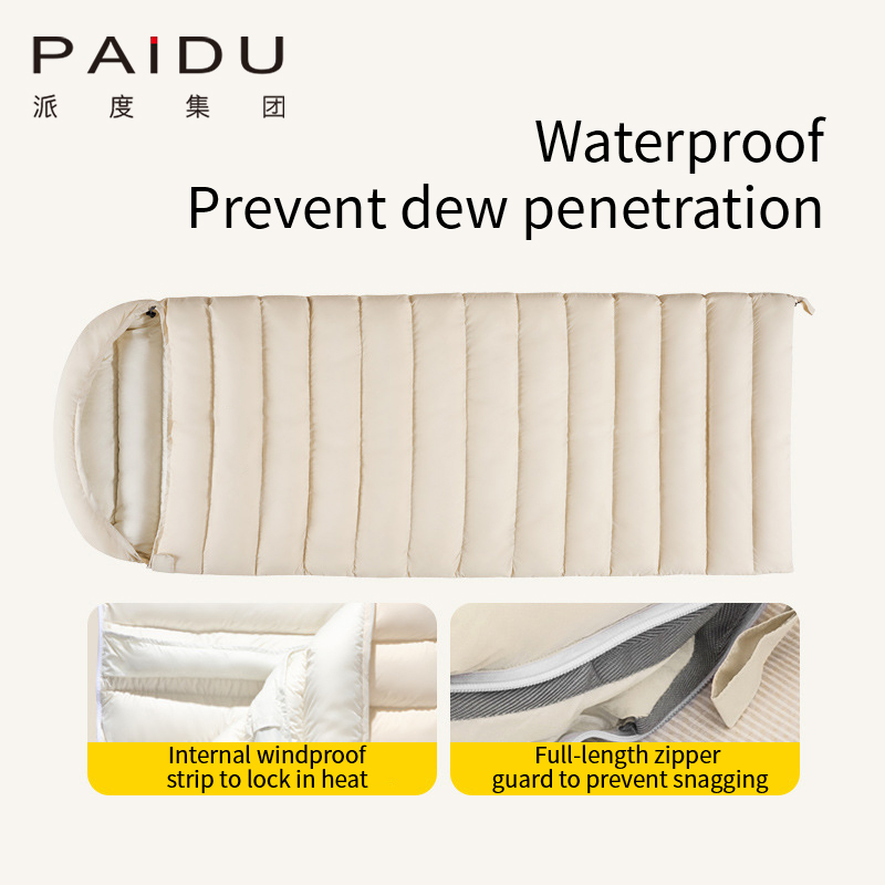 Paidu Down Sleeping Bag Adult Winter Thickening And Widening Cold Outdoor -30 Degrees Camping Four Seasons Universal