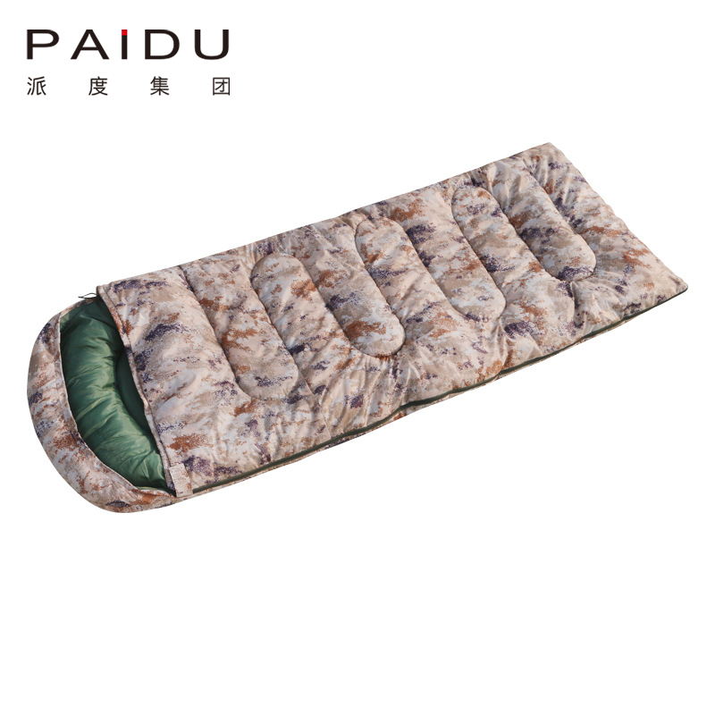 Paidu Envelope Warm Adult Sleeping Bag Camping Camo Sleeping Bag Winter Warm Cotton Sleeping Bag Thickened