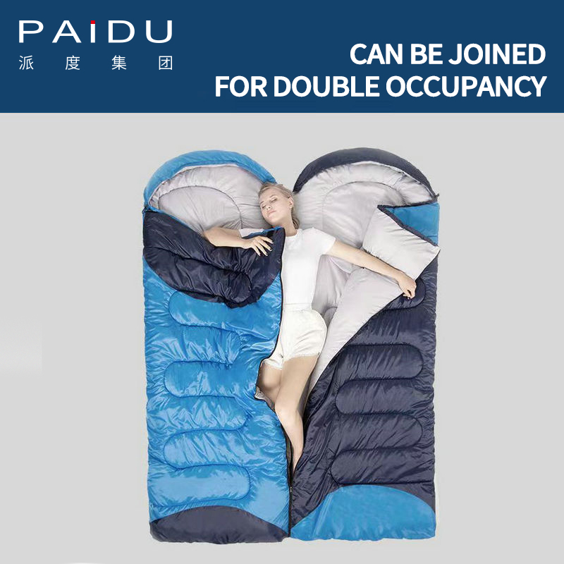 Paidu Factory Envelope Color Matching Outdoor Sleeping Bag Adult Camping Sleeping Bag