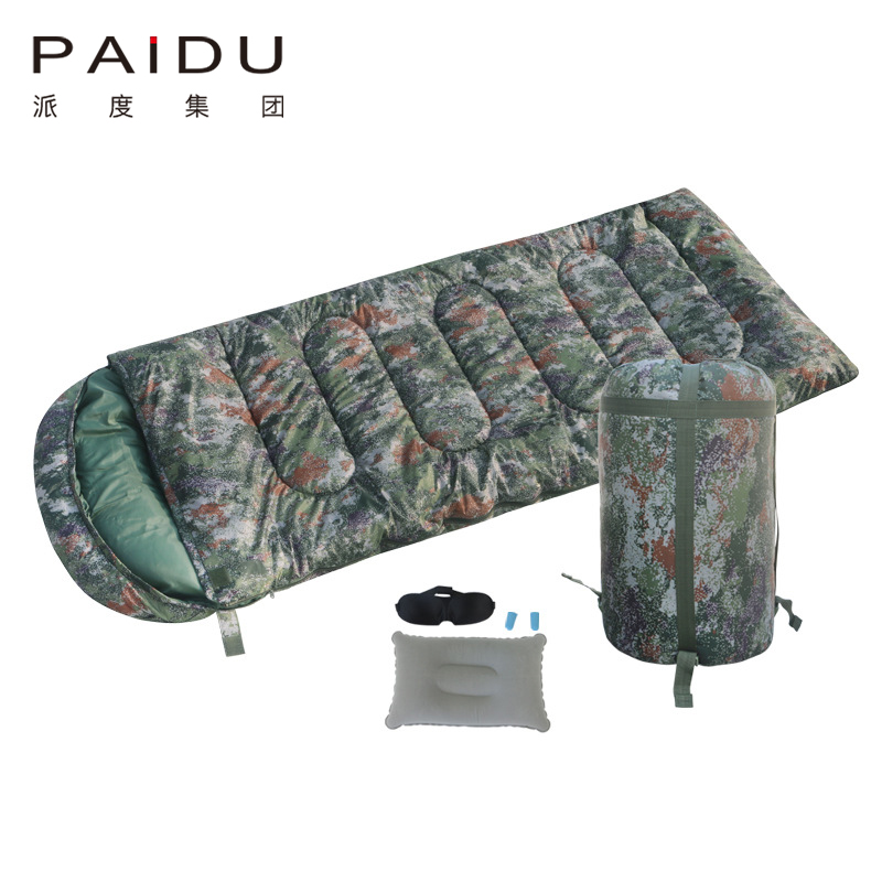 Paidu Envelope Warm Adult Sleeping Bag Camping Camo Sleeping Bag Winter Warm Cotton Sleeping Bag Thickened