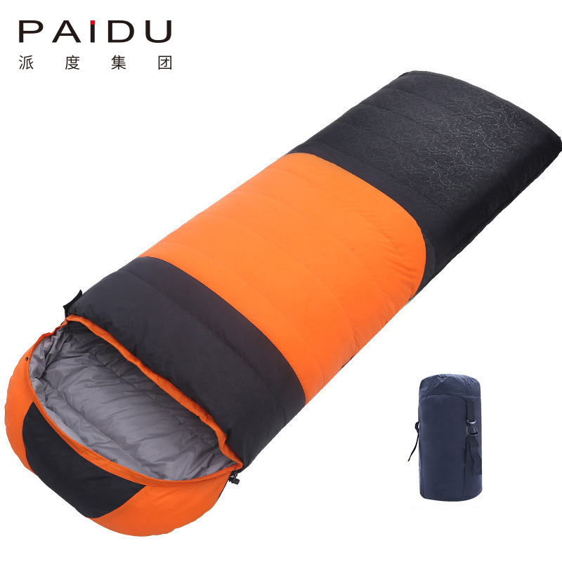 Paidu Down Sleeping Bag Autumn And Winter Camping Sleeping Bag Single Splicing Adult Portable Warm Down Nap Sleeping Bag 1800g