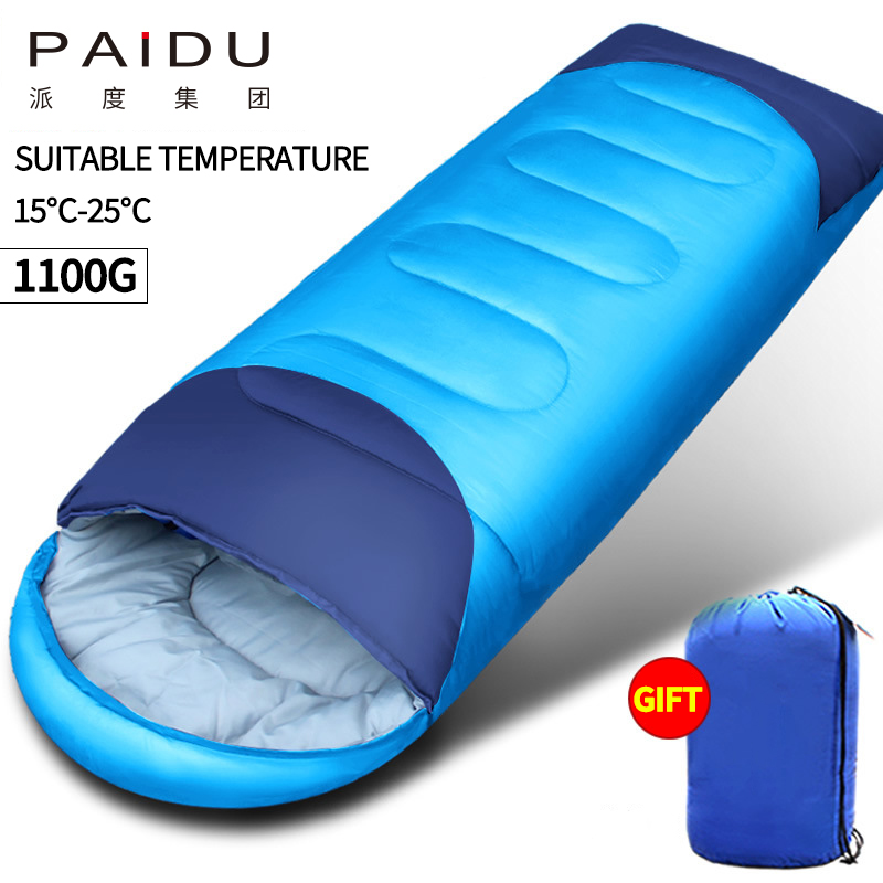 Paidu 210 * 75cm Outdoor sleeping bag for adults camping, warm cotton sleeping bag for adults camping