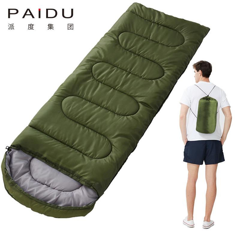 Paidu 1.3Kg Envelopes With Caps Spring And Winter Outdoor Camping Adult Sleeping Bags Thickened