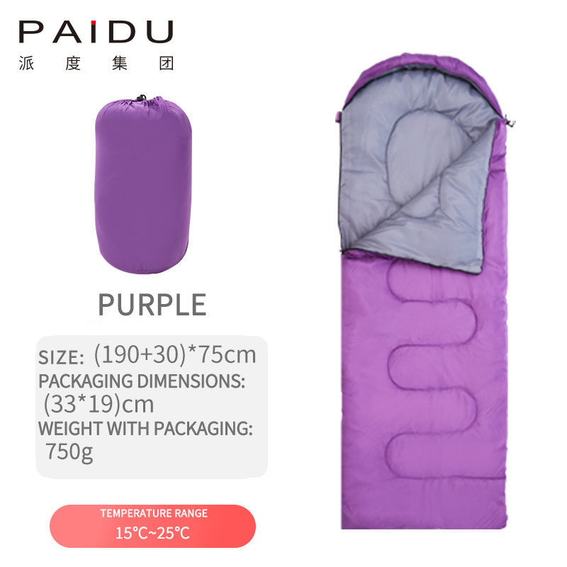 Paidu Sleeping Bag Anti-Kick Hollow Cotton Summer Spring Outdoor Indoor Nap Neutral Solid Color Adult Cotton