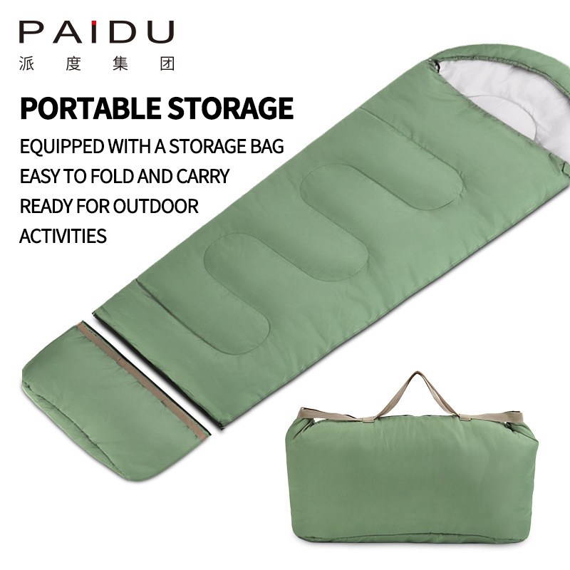 Paidu Spring Autumn Sleeping Bag Camping Home Lunch Break Portable Hotel Dirt Can Be Spliced Single And Double Cotton Sleeping Bag