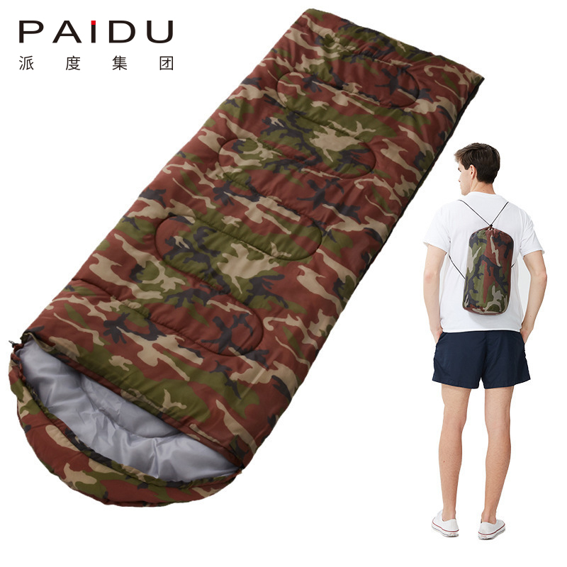 Paidu Adult Outdoor Spring and Autumn Season Adult Men and Women Thickened and Warm Portable Envelope Sleeping Bag