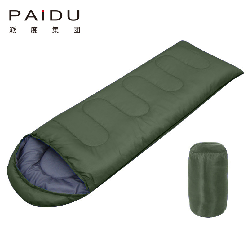 Paidu Outdoor camping sleeping bag, camping sleeping bag, warm and moisture-proof envelope, capped sleeping bag