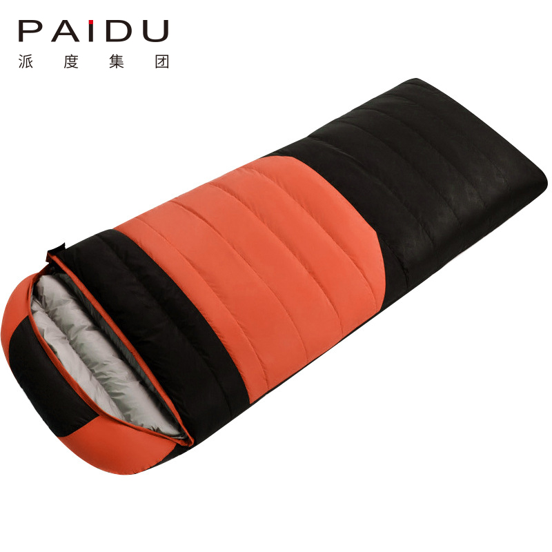 Paidu 0℃-15℃ Outdoor Down Sleeping Bag, Four Seasons Universal, Thickened and Warm White Goose Down Envelope, Lunch Rest Adult Sleeping Bag