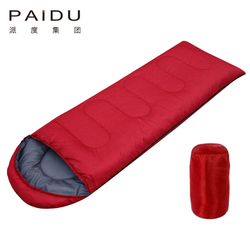 Paidu Outdoor camping sleeping bag, camping sleeping bag, warm and moisture-proof envelope, capped sleeping bag