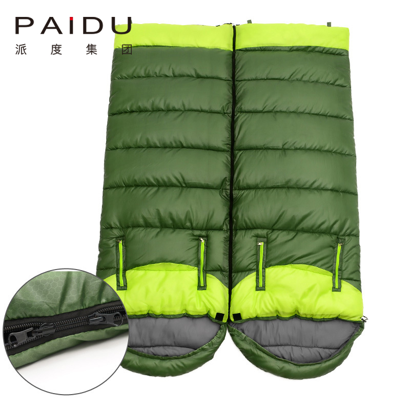Paidu Outdoor Spring and Autumn Thick and Warm Indoor Lunch Rest Camping Two Couples Can Reach out and Splice Travel Dirt Isolation Cotton Sleeping Bag